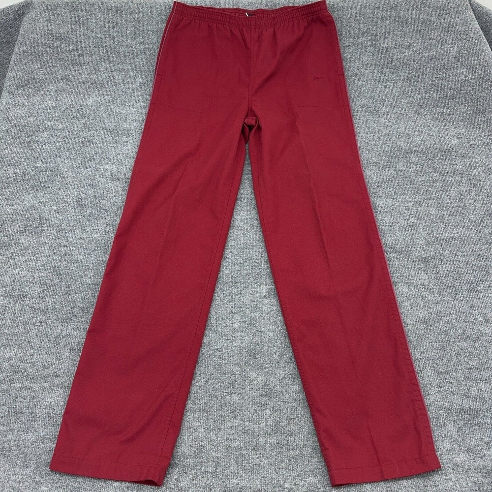 Vintage 80s Nike Pants‎ Mens M Red Lightweight Drawstring Elastic Waist